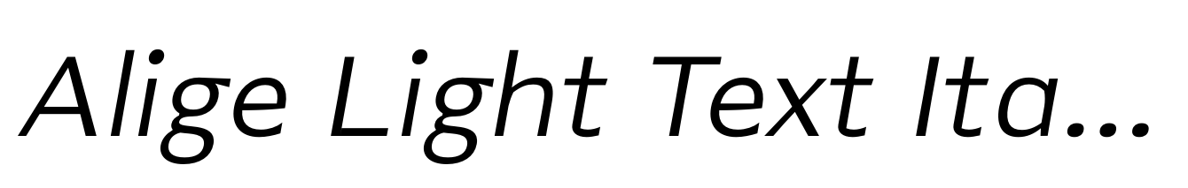 Alige Light Text Italic